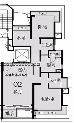 i-都会S3室2厅2卫89.90平户型