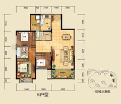 中洲中央城邦3室2厅2卫125.10平户型