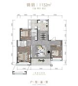 复地昆玉锦庭1期 3室2厅2卫 132.00平米