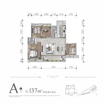 柏云府·瑞云阁1期4室2厅2卫137.00平户型