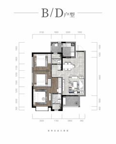 玖宸园1期3室2厅2卫106.00平户型