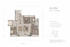 凤起兰庭1期4室2厅2卫135.00平户型