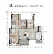 四海云锦苑1期4室2厅2卫131.00平户型