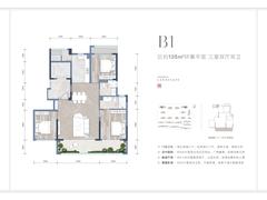白鹭湾壹号府邸1期3室2厅2卫134.85平户型