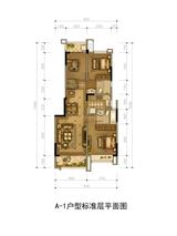 新希望锦悦楠庭1期 2室2厅1卫 65.00平米