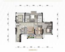 德益·金龙郡1期3室2厅2卫123.00平户型