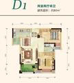 世豪峰景2室1厅1卫80.19平户型