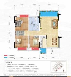 堰山和畔3室2厅2卫111.58平户型