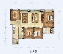 雍锦澜湾1期4室2厅2卫135.00平户型