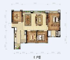 雍锦澜湾1期4室2厅2卫135.00平户型
