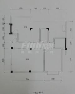 金沙愉景大楼1室1卫49.36平户型