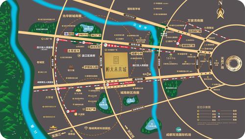 成都恒大未来城1期区位图