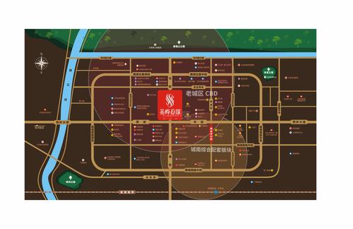 大邑圣桦公馆1期区位图
