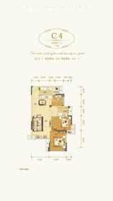北城世纪公园2期 3室2厅1卫 81.00平米