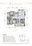 鼎仁天越名邸1期3室2厅2卫98.00平户型