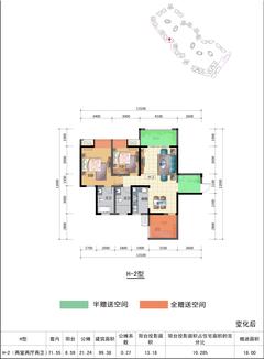 华侨凤凰国际城3室2厅2卫99.38平户型