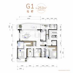 润扬观澜鹭岛名邸5室2厅4卫253.11平户型