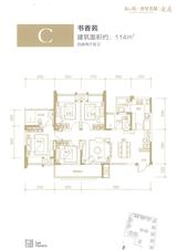 凯德世纪名邸东庭1期 4室2厅2卫 114.54平米