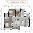 香城云庭1期3室2厅2卫99.00平户型