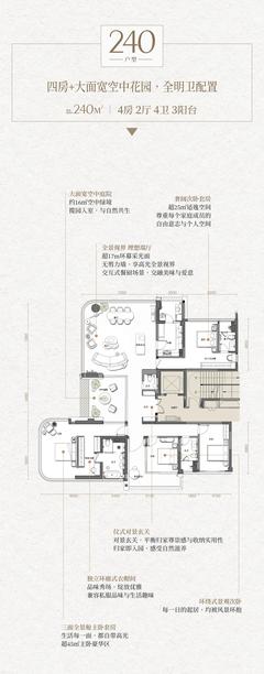 仁和春天二十九号院1期4室2厅4卫240.00平户型