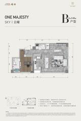 中粮天悦壹号华庭1期 1室 140.21平米