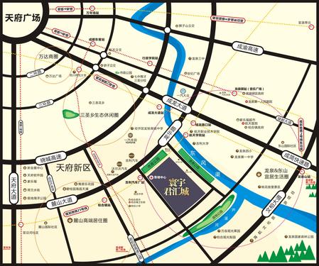 寰宇君汇城1期区位图