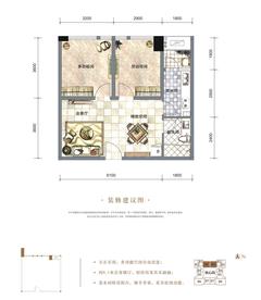 棠湖泊悦城76.36平户型