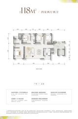 晓棠雅苑1期（东城金茂晓棠） 4室2厅2卫 118.76平米