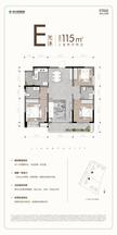 江语名邸1期3室2厅2卫115.00平户型