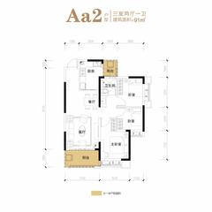 恒大林溪郡3室2厅1卫91.00平户型