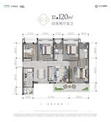 云玥栖棠花园1期 4室2厅2卫 120.00平米