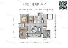 明信云玺府1期4室2厅3卫129.00平户型