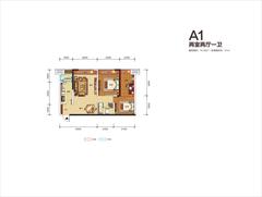 南湖左岸•如果2室2厅1卫74.00平户型