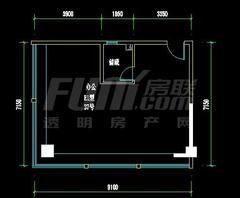 飞大壹号广场77.00平户型