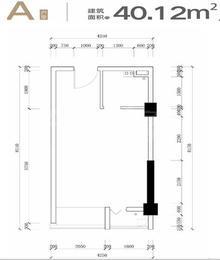 汇恒置地大楼1期40.12平户型