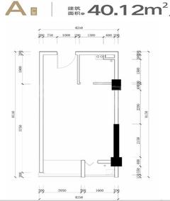 汇恒置地大楼1期40.12平户型