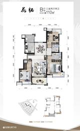 建邦花溪府1期 3室2厅2卫 110.00平米
