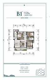 世邦昆仑城1期 3室2厅2卫 126.00平米