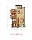 建工梧桐屿3室2厅2卫119.00平户型