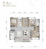 保利北新时区花园1期 4室2厅2卫 136.53平米