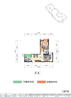 华侨凤凰国际城2期1室2厅1卫62.56平户型
