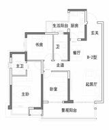 中铁城滨江悦坊1期 3室2厅2卫 117.01平米