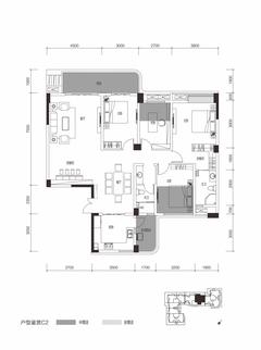 檀香山公园里4室3厅2卫170.06平户型