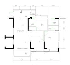 书香名苑1期3室2厅2卫118.19平户型
