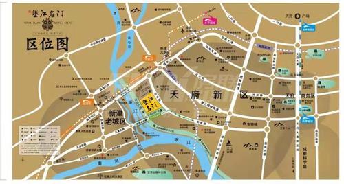 五津望江名门小区1期区位图