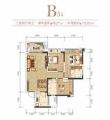欧城美郡1期 3室2厅2卫 98.27平米
