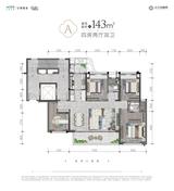 云玥栖棠花园1期 4室2厅2卫 142.46平米