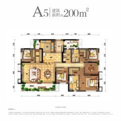 花样年·家天下1期5室2厅3卫200.00平户型
