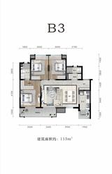 奥山府1期 3室2厅2卫 118.00平米