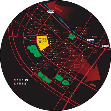 御景天区位图